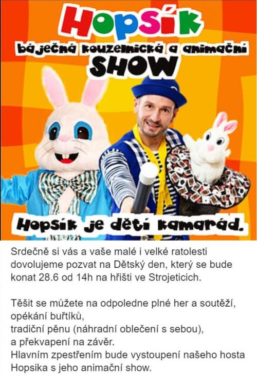 DĚTSKÝ DEN VE STROJETICÍCH 28.6.2020